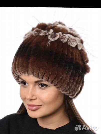 Шапка из меха кролика Рекс