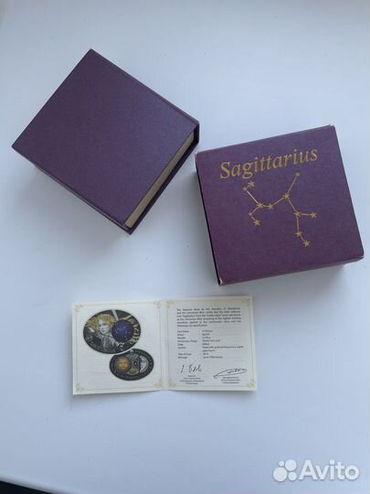 Монета 10 денаров 2014 Знаки зодиака Стрелец