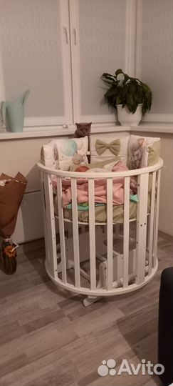 Детская кроватка трансформер с маятником 8 в 1 +