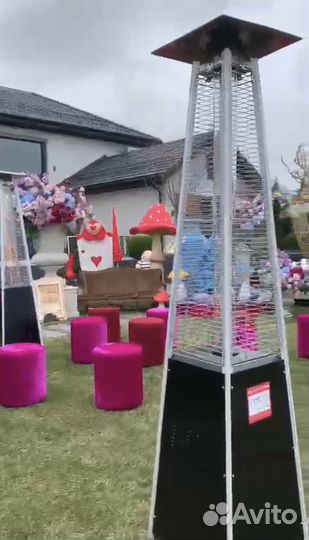 Уличный газовый обогреватель пирамида аренда