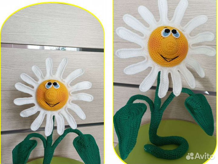 Цветок Ромашки Красотка Вязаная Ручная Работа