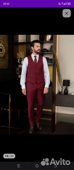 Приталиный костюм тройка. Для банкетов