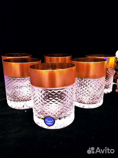 Стаканы Чехия. Фелиция Bohemia Gold ориг.100 оптов