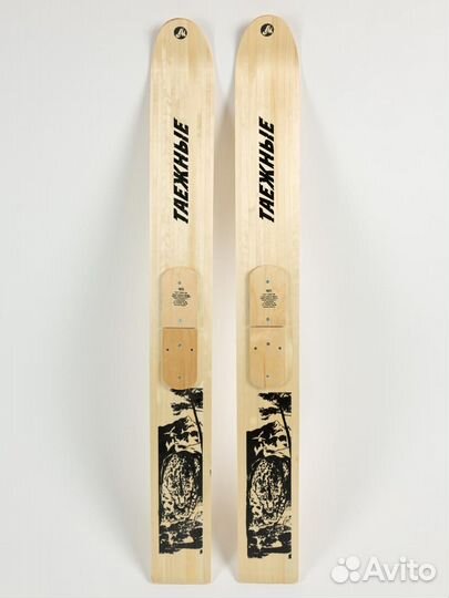 Охотничьи лыжи 75х18 см, дерево + накладки, дерево