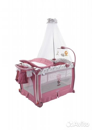 Манеж-кровать Nuovita Fortezza Rosa, розовый
