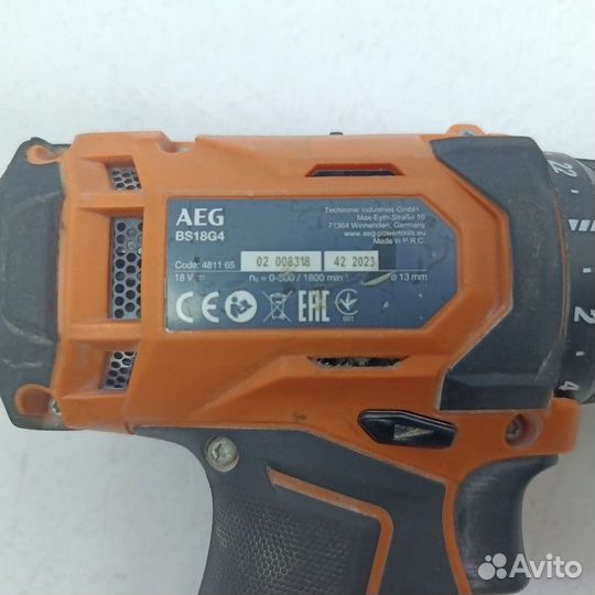 Шуруповерт AEG BS18G4 (Рассрочка / С2)