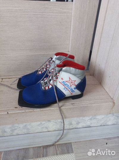 Продам комплект лыжный (палки, ботинки)