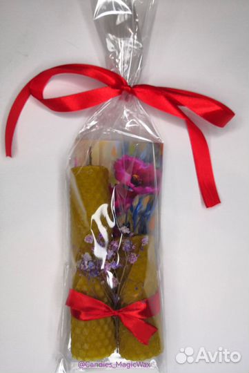 Подарочный набор восковых свечей