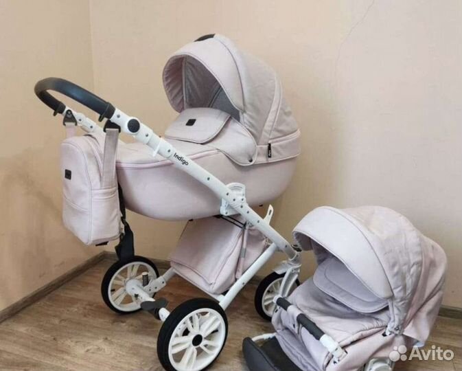 Коляска indigo porto 2в1 пудра