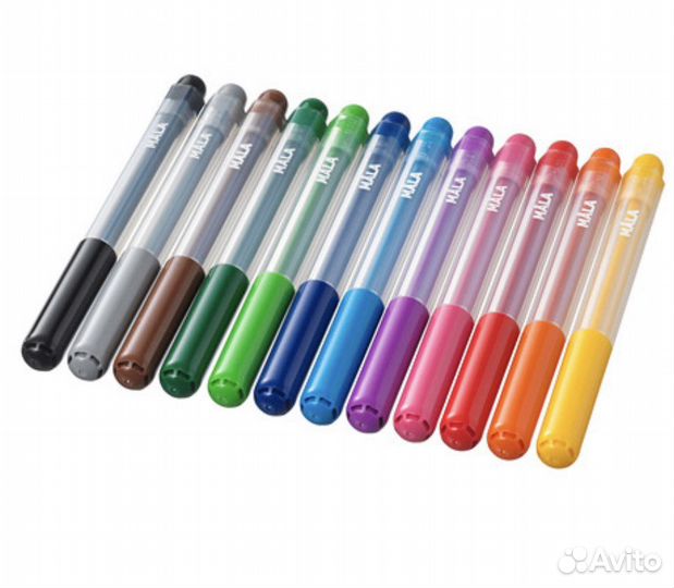 Фломастеры IKEA mala новые 12 шт