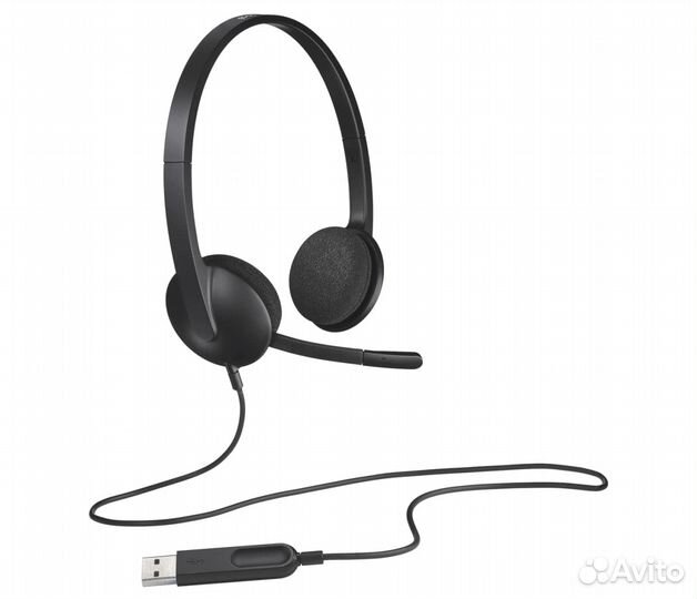 Гарнитура проводная logitech H340, USB