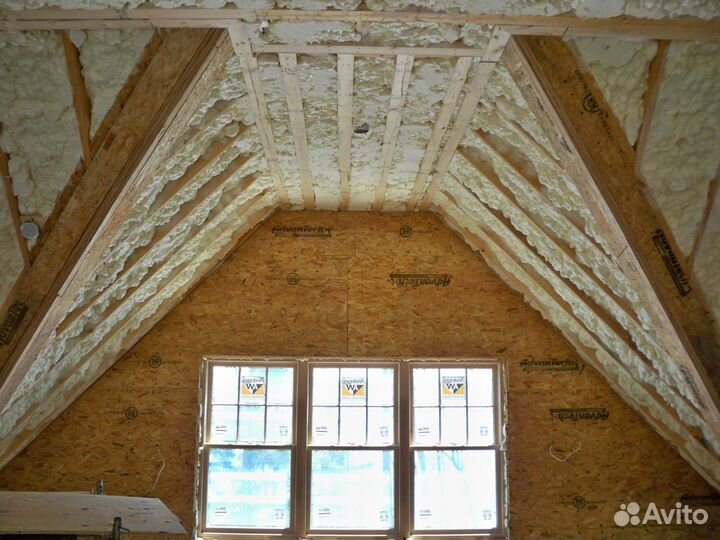 Утепление пенополиуретаном потолка дома