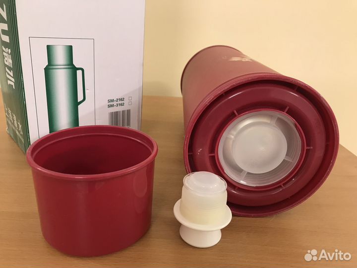 Термос со стеклянной колбой, 2л