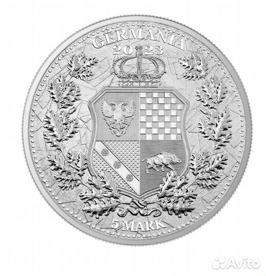 5 марок Германия Галия 2023 Серебряная монета