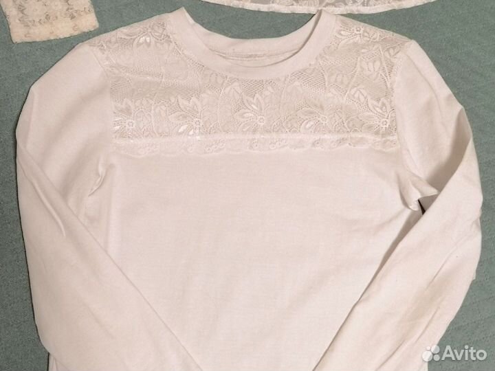 Блузки в школу и белое платье 134