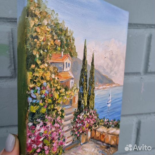 Картина маслом Крымский пейзаж крым море на холсте