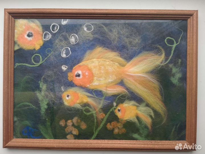 Картина из шерсти