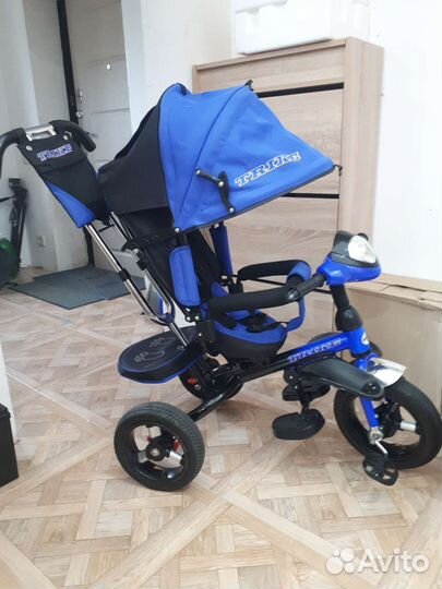 Детский трехколесный велосипед-коляска