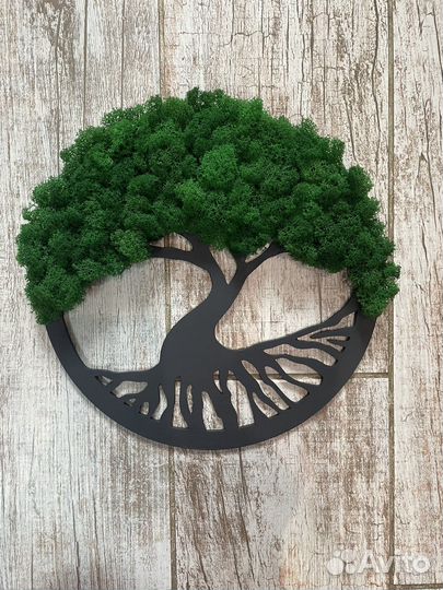 Панно из стабилизированного мха Дерево жизни