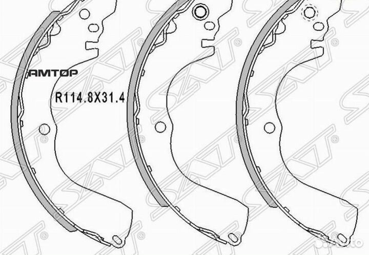 SAT ST-MR586653 Колодки тормозные барабанные зад m