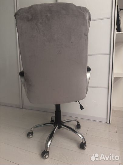 Чехол на компьютерное кресло серый