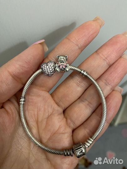 Шармы браслет pandora серебро