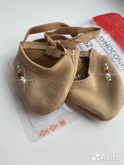 Расклека полутапочек стразами для гимнастики