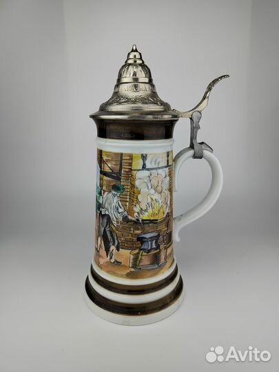 Коллекционная пивная кружка 26 см Германия большая