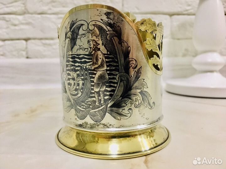 Редский подстаканник Серебро СССР - Артель мю