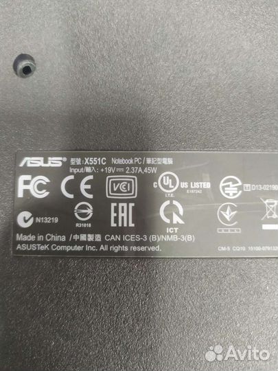 Ноутбук asus X551C разбор