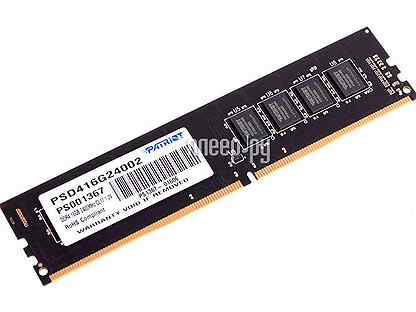 Patriot Memory SL 16 гб DDR4 2400 мгц dimm CL1