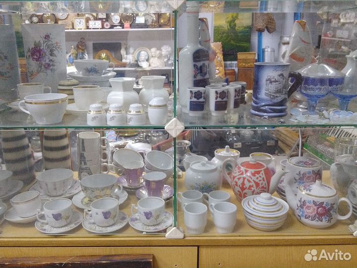 Столовая посуда СССР, вазы, хрусталь, стекло идр