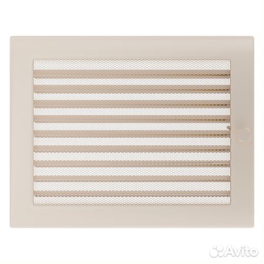 Вент решетка Kratki кремовая с жалюзи 22 см 30 см