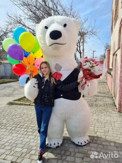 Поздравление белый мишка