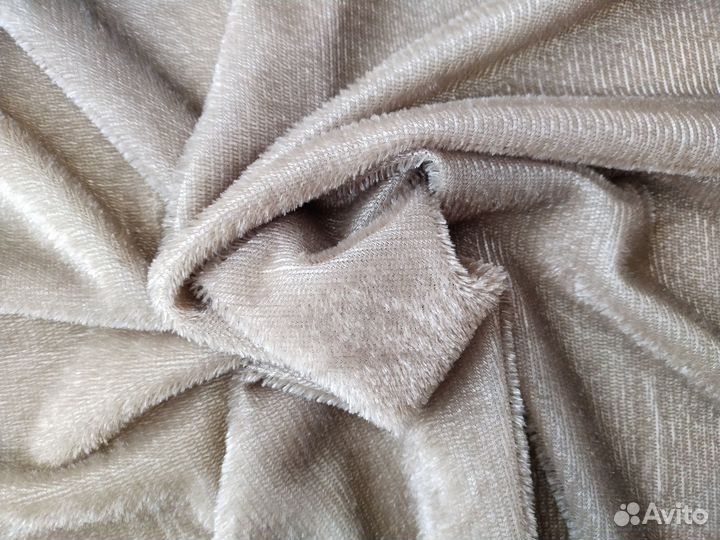 Ткань отрез трикотаж с ворсом велюр