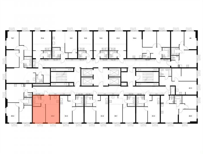 1-к. квартира, 36,4 м², 20/25 эт.