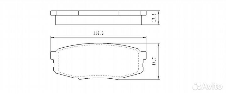 Колодки тормозные дисковые задние Winkod W2127200B