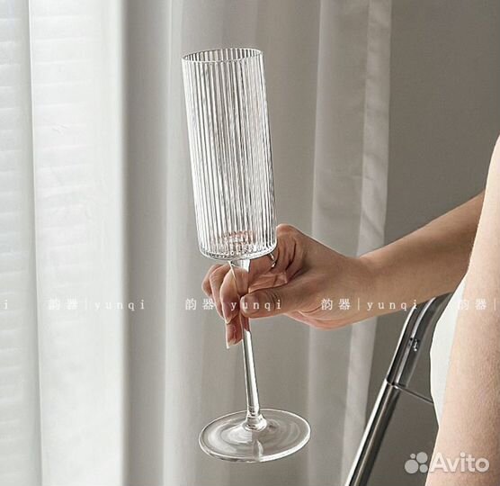 Бокалы под шампанское, бокалы под вино 10 персон