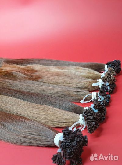 Детские волосы некрашеные на капсуле, 30см