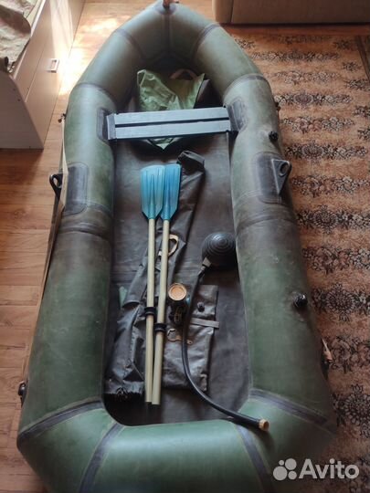 Лодка надувная двухместная бу