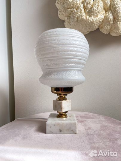 Настольная лампа «Сахарная вата» винтаж СССР