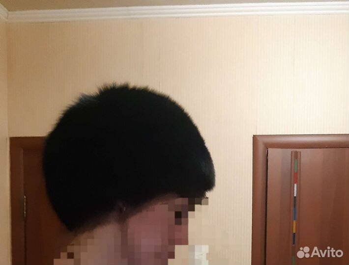 Шапка зимняя меховая женская чернобурка