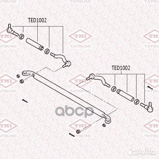 Тяга рулевая L/R tatsumi TED1002 hyundai Terracan