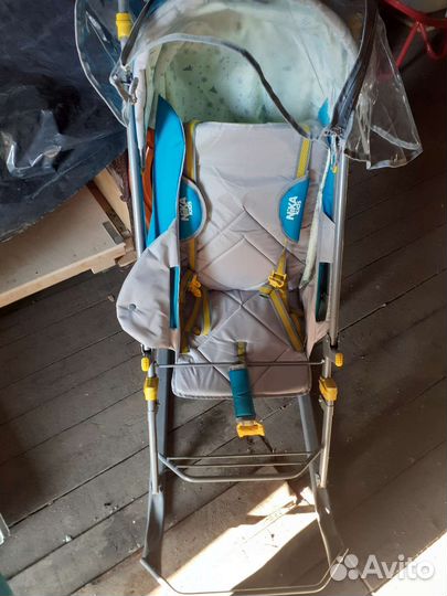 Детские санки-коляска Nika. На полозьях колёса