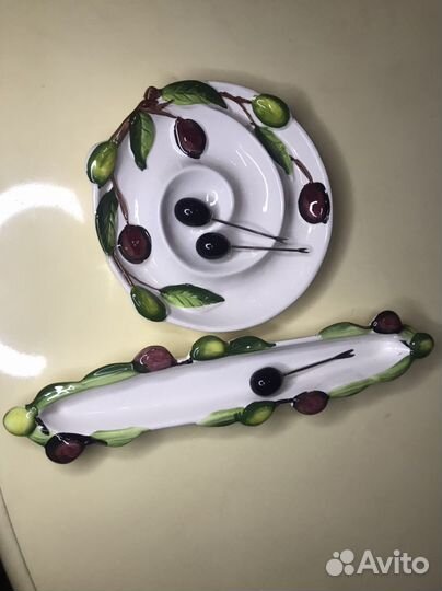 Набор: менажница «Улитка» и блюдо (+3 шпажки)