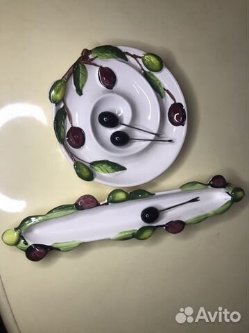 Набор: менажница «Улитка» и блюдо (+3 шпажки)