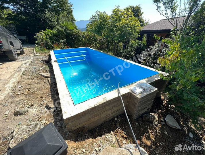 Бассейн 7х3х1,5 от производителя,ступени Гармония