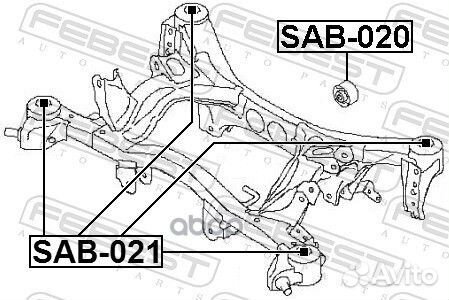 Сайлентблок задней балки SAB020 Febest