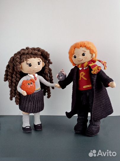 Вязаные каркасные куклы