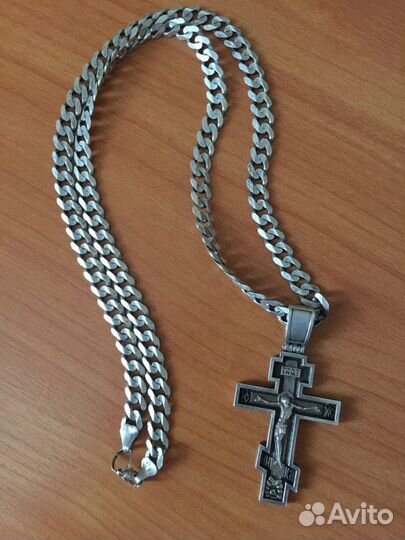 Нательный серебряный крест